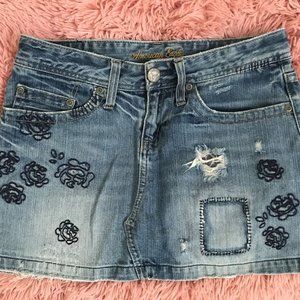 American Eagle blue jeans skirt